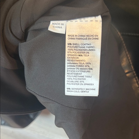 Chicos Black Leather Women's Jacket - Picture 8 of 9